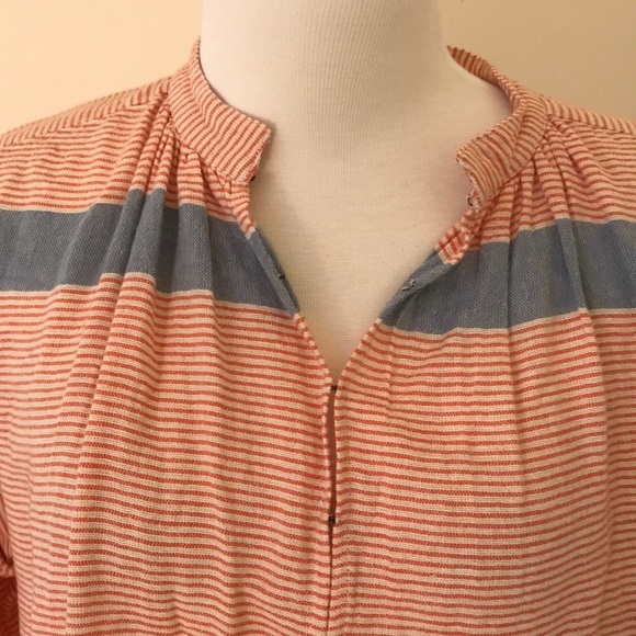 NWT! A Piece Apart SZ 6, striped shirred Agata top - Picture 2 of 9